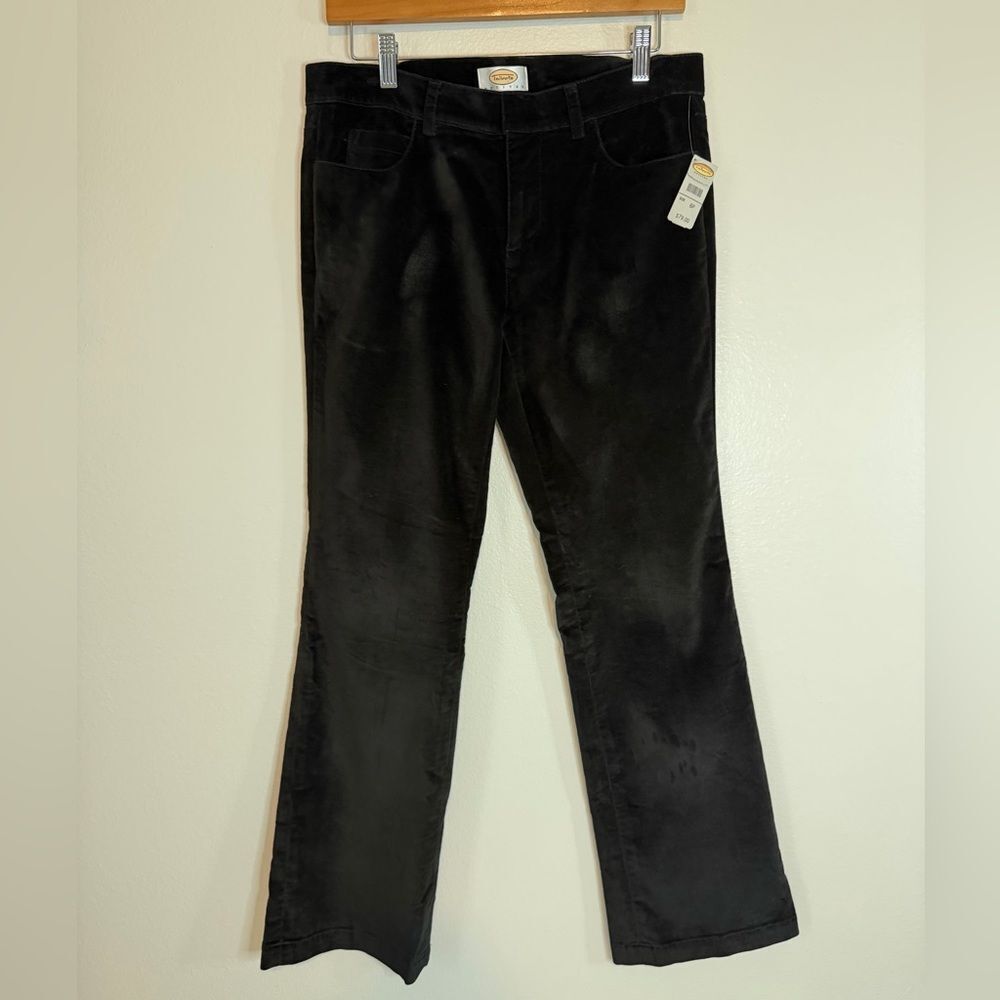 NWT Talbots Velvet Pants Straight Leg  Black Size 6P Petite Holiday Christmas